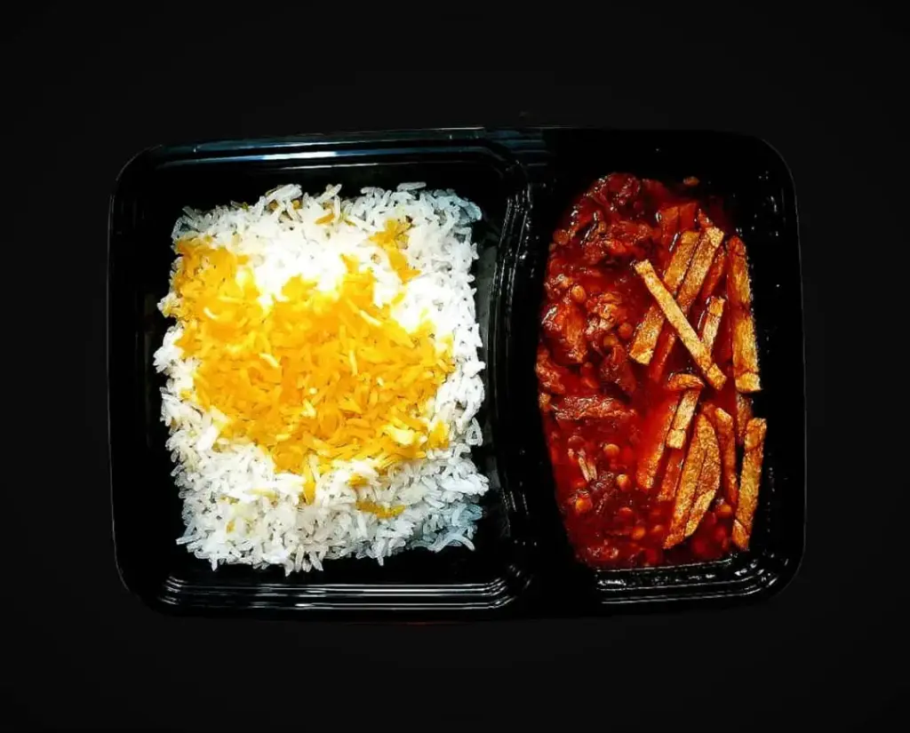 چلو خورشت قیمه سیب زمینی مخصوص